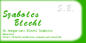 szabolcs blechl business card